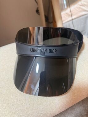 Dior Black Shield Visor with Tinted Lens